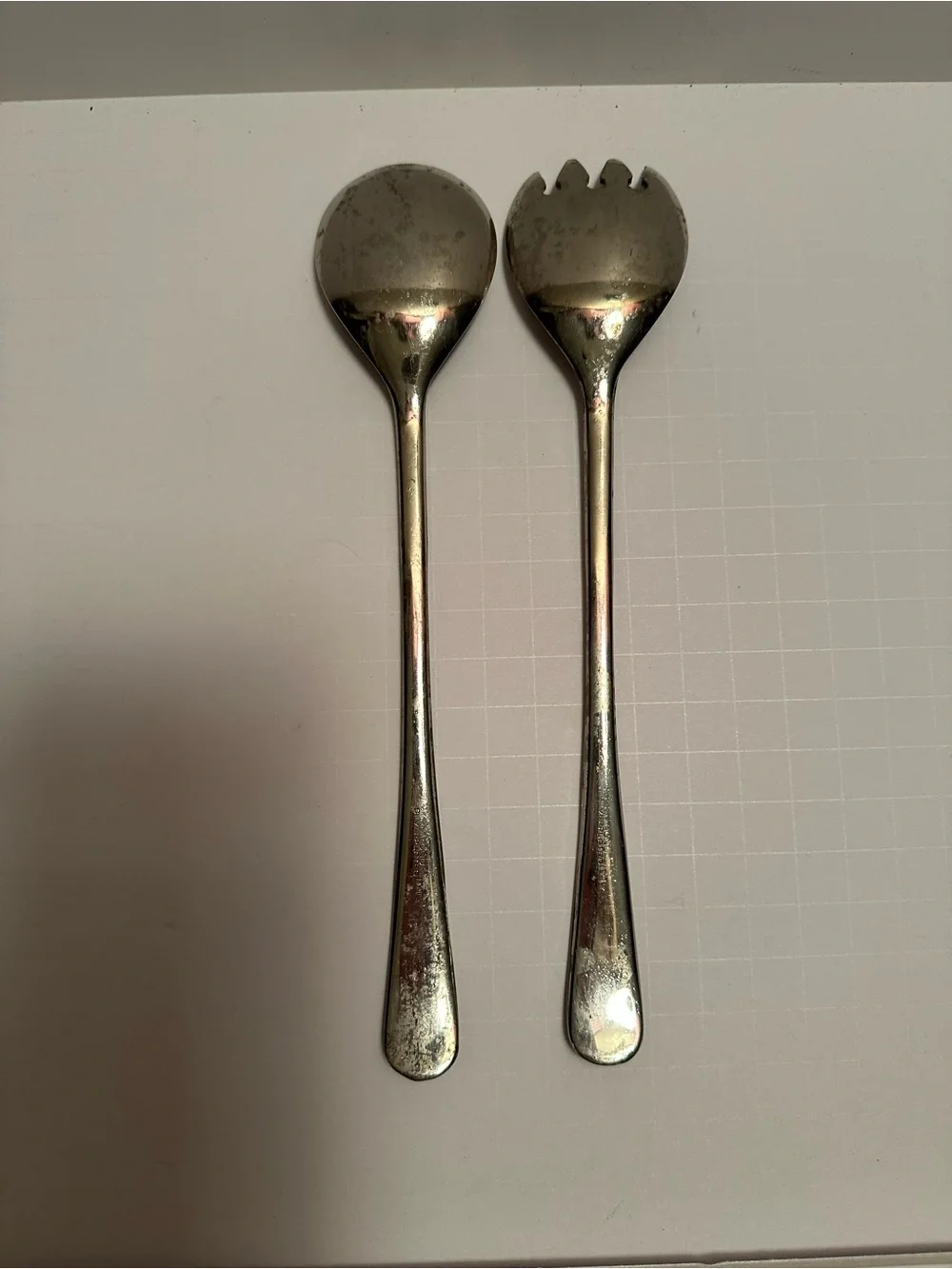 Vintage FB Rogers Silver Plate, Italy, Serving Large Spoon Fork